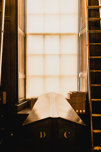 Close-up of window on building