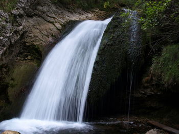 Scenic view of waterfall