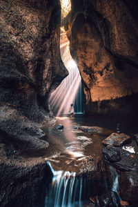 Panoramic view of waterfall