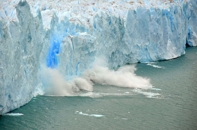 Scenic view of calbing glacier 