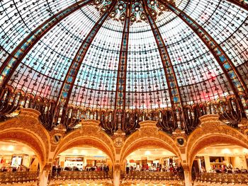 Low angle view of shopping mall