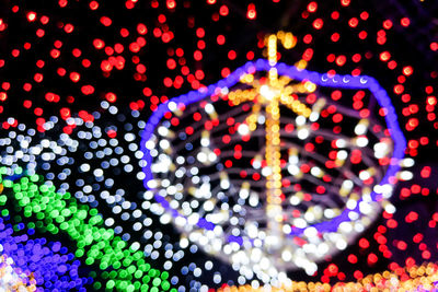 Close-up of illuminated christmas lights