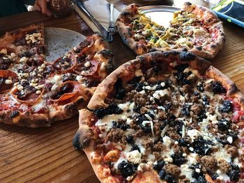 Close-up of pizza on plate