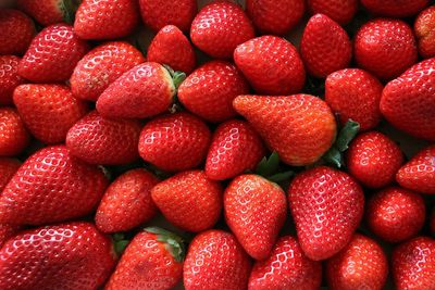 Full frame shot of strawberries