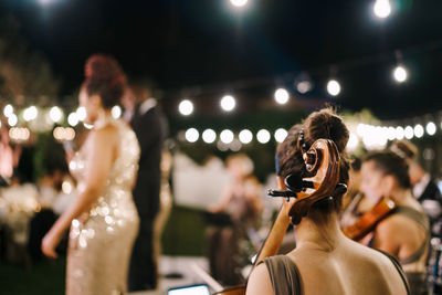 Group of people at music concert