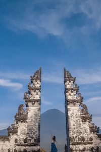 Low angle view of historic building against sky