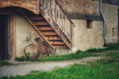 Bicycle in front of building