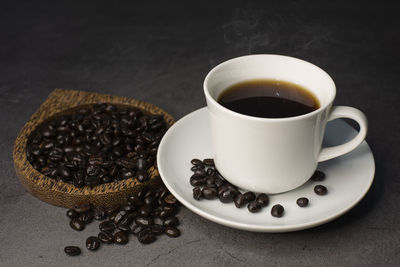 Close-up of coffee on table