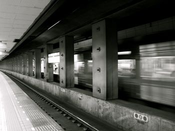 Train at railroad station platform