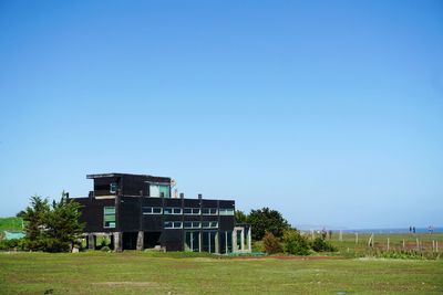 Built structure against clear blue sky