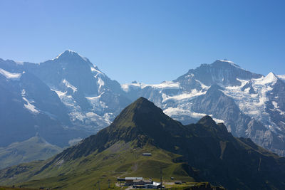 The beautiful views of the swiss alps