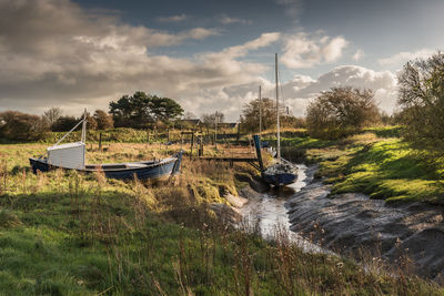 Scenic view of river against sky