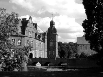 Low angle view of historic building against sky