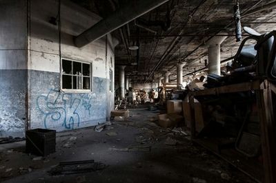 Interior of abandoned building