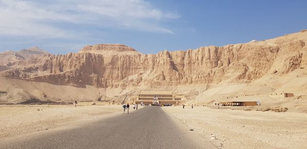 Scenic view of desert against sky