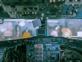 Close-up of airplane