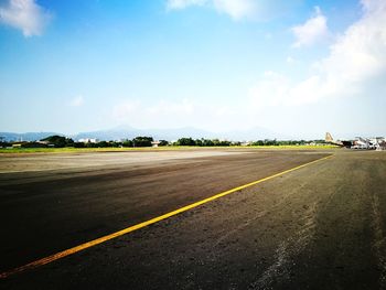View of airport runway against sky