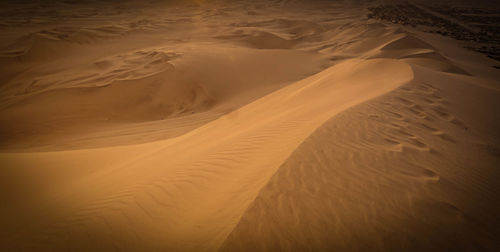 High angle view of sand dune