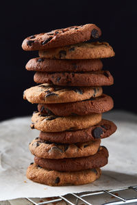 Close-up of cookies on table