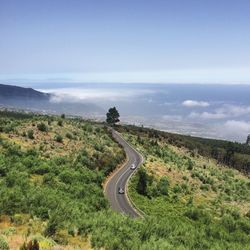 Road passing through landscape