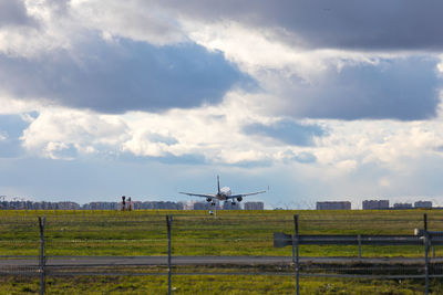 Aeroflot airbus a320. plane take off or landing in sheremetyevo international airport.