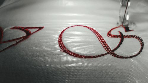 High angle view of necklace on table