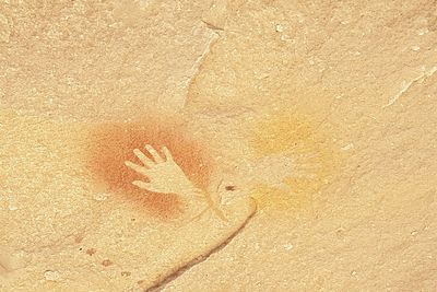 High angle view of sand on beach