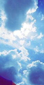 Low angle view of clouds in blue sky