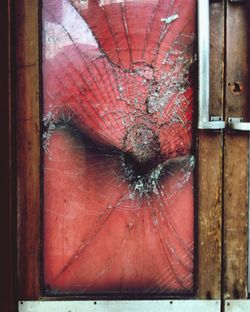 Close-up of wet window