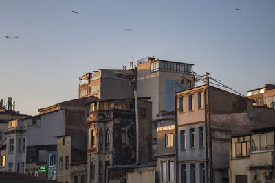 Low angle view of buildings against sky