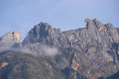 Scenic view of mountains against clear sky