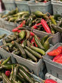 Vegetables for sale at market stall