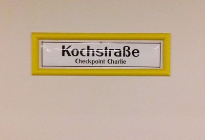 Information sign on wall