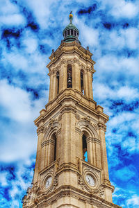 Low angle view of church against sky