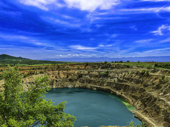 Scenic view of river against sky