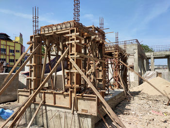 Construction site against sky