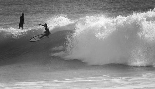 Man surfing big wave