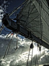 Low angle view of built structure against cloudy sky