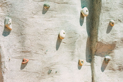 Full frame shot of climbing wall