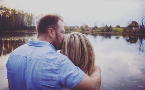 Couple by the lake