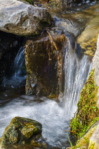 Close-up of waterfall