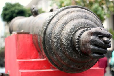 Close-up of statue