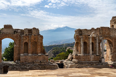 Old ruins against sky