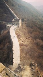 High angle view of road passing through landscape