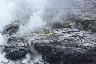 High angle view of volcanic landscape