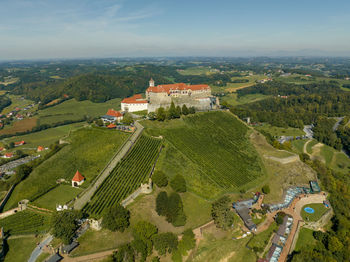 Austria - the riegersburg castle surrounded by a beautiful landscape located in the region of styria