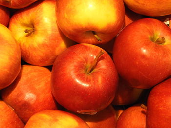 High angle view of apples for sale at market