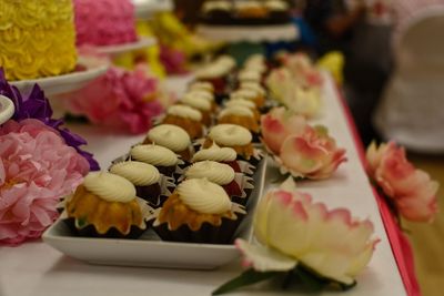 Close-up of cake on table