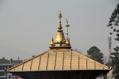 Low angle view of built structure against clear sky