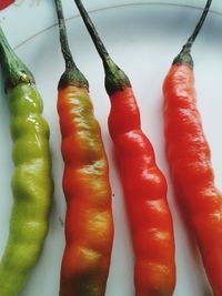 Close-up of red chili peppers